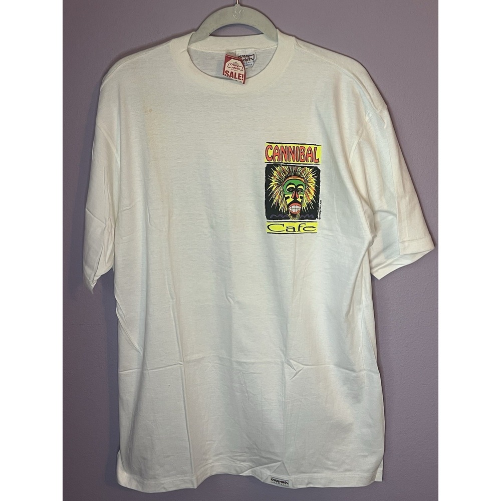Vintage Cannibal Cafe Crazy Shirt Hawaii‎ Single Stitch Tee XL New with Tags